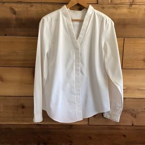 Coldwater Creek white no-iron button down shirt